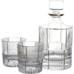 Mikasa Moor Gold Çizgili 3 Parça 950-280 ml Cam Viski Seti