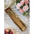 Mikasa Moor Gold Dikdörtgen Servis Tabağı 26*33 cm Stonware Altın Renkli Şık Tasarım