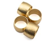 Mikasa Moor Gold Dövülü 4lü Peçete Halkası - Altın