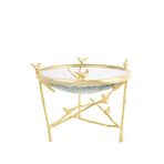 Mikasa Moor Gold Kuşlu Metal Ayaklı Cam Kase - Altın