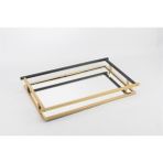 Mikasa Moor Gold Mat Siyah Aynalı Tepsi 43X26X5 cm - 1,1 lt