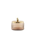 Mikasa Moor Gold Metal Kapaklı Cam Oval Kavanoz 19 Cm - Altın