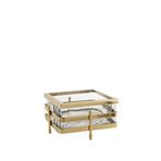 Mikasa Moor Gold Metal Standlı Kare Cam Sunumluk - Altın