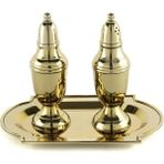 Mikasa Moor Gold Metal Tepsili Tuzluk Biberlik Seti 18X12X13 cm - Turuncu - 1 lt