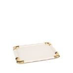 Mikasa Moor Krem Gold Porselen Dikdörtgen Servis Tabağı 25 X 35cm