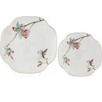 Mikasa Moor Peachy 4 Parça 2’Li Pasta 19 Cm Ve Servis Tabağı 25 Cm Seti - Beyaz