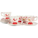 Mikasa Moor Poppy 6’Lı Kahve Fincanı Seti 90 Cc - Altın - Kırmızı - 90 ml