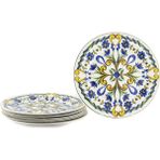 Mikasa Moor Provence 6lı Servis Tabağı 27CM P366.106420 - Beyaz - Mavi - 6 Kişilik Servis Tabağı