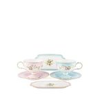 Mikasa Moor Rose Charm Porselen 6 Parça 2 Kişilik Çay Fincanı Seti
