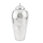 Mikasa Moor Silver Kapaklı Metal Vazo 25x51cm