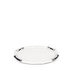 Mikasa Moor Silver Porselen Oval Servis Tabağı 37 X 27 Cm - Beyaz
