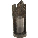 Mikasa Moor Yeşil Metal Cam Mumluk 14x36cm