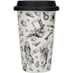 Mikasa x V&a Alice In Wonderland 350ML Silikon Kapaklı Porselen Çift Çidarlı Kupa - Renkli - 1 Adet
