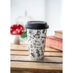 Mikasa x V&A Alice In Wonderland 5213454 350ml Silikon Kapaklı Porselen Çift Çidarlı Kupa