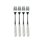 Mikasa x V&A Alice In Wonderland 5227081 Paslanmaz Çelik Porselen Saplı Pasta Çatalı 4lü