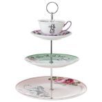 Mikasa x V&a Alice In Wonderland Fine China Porselen Kek, Pasta Standı 27X34CM - Çok Renkli