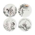 Mikasa x V&a Alice In Wonderland Porselen Fine China 21CM Pasta Tabak Seti 4lü - 100 ml - Çok Renkli