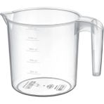 Mikasso 1.5 Litre Şeffaf Masrapa – Ölçülü Plastik Su, Sıvı ve Hamur Ölçeği (14×13 Cm) Plastik Tr