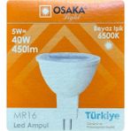 Mikasso (1 Adet) 5W (40W) Beyaz Işık (6500K) G4 Duylu (Iğne Bacak) LED Çanak Ampul