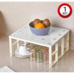 Mikasso 1 Adet Dolap Içi Düzenleyici Raf Tabak Bardak Rafı Metal Raf Metal 30 x 30 Beyaz Tr