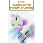Mikasso 1 Adet Ingiliz Fiş Adaptör Çevirici Ingiliz-Türk Çevirici Priz Adaptör - Çok Renkli