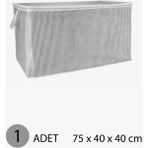 Mikasso 1 Adet Maxi 75 x 40 x 40 cm Katlanabilir Yıkanabilir Fermuarlı Kulplu Yastık Yorgan Hurcu Nefes Alab