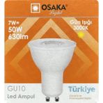 Mikasso (1 Adet) Osaka 7W (50W) Sarı Işık (3000K) GU10 Duylu LED Spot Ampul