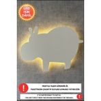 Mikasso 1 Hippo Işık Gece Lambası Bebek Çocuk Odası Duvar Dekorasyonu Aydınlatma Ahşap Gece Lambası Ahşap Si - Çok Renkli