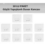 Mikasso 10 Adet Güçlü Kendinden Yapışkanlı Kanca Su Geçirmez Askı Turuncu Askı Seti Ch Turuncu