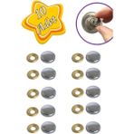 Mikasso 10 Adet Vida Kapatıcı Kapağı 15 mm Metal Vida Tapası Tıpası Dekoratif Vida Gizleyici Krom Bej