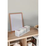 Mikasso 10 Bölmeli Beyaz Dolap Çekmece Içi Akordiyon Tipi Katlanır Çamaşır Düzenleyici Organizer Kumaş 35 x