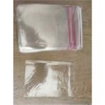 Mikasso 100 Adet 10X15 cm Bantlı Yapışkanlı Şeffaf Opp Jelatin Poşet ( 10X10+5) Şeffaf 10 x 15