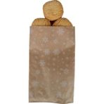 Mikasso 100 Adet 11X20 Desenli Kraft Şamua Kese Kağıdı Poğaça Tost Sandviç Kahvaltı Poşeti 11 x 18 cm