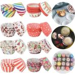 Mikasso 100 Adet Muffin Cupcake Kağıdı, Renkli Kağıt Muffin Kek Kalıbı Kağıt Çok Renkli
