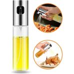 Mikasso ® 100ML Kapasiteli Şeffaf Spreyli Yağdanlık Sosluk Yağ Püskürtücü Yağ Şişesi Siyah