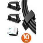 Mikasso 10'lu Set Kendinden Yapışkanlı Kablo Düzenleyici Tutucu Tırnaklı Klips - Çok Renkli