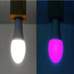 Mikasso 10W + 1W LED Ampul -- Beyaz Renk 10W + 1W Pembe Gece Lambası Ampul Beyaz + Pembe 2 Renk LED Ampul Be - Çok Renkli