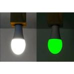Mikasso 10W + 1W LED Ampul -- Beyaz Renk 10W + 1W Yeşil Gece Lambası Ampul Beyaz + Yeşil 2 Renk LED Ampul Be - Çok Renkli