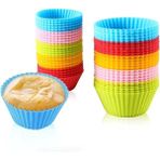Mikasso 12 Adet Silikon Cupcake Mini Kek Kalıbı Silikon Turuncu
