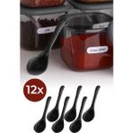 Mikasso 12'li Baharat Kaşığı Siyah Plastik