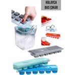 Mikasso 12'li Buz Kalıbı Buzluk Yapışmaz Bas Çıkar Parmak Buz Kalıbı- Buzluk ( 1 Adet ) Plastik