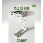 Mikasso 15 x 35 Metal L Bağlantı Gönye 10 Adet (Montaj Vidaları Dahil) Metalik