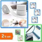Mikasso 156 gr Beyaz Su Sızdırmaz Lavabo Kenar Bandı 3.2 M + Elbise Tiftik Tüy Toplama Aleti - 2li Set U1T1L