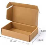 Mikasso 15X13X5 cm Kutu- Mini Receiver E-Ticaret Kargo Kutusu-Karton Kutu- 0,3 Desi Kutu-Kraft-25 Adet Kahve