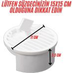 Mikasso 15X15 Süzgeçler Için Gider Kapağı, Yer Süzgeci, Izgarası Gider Kapağı, Yer Süzgeci Süzeği