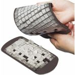 Mikasso 160' Lı Mini Küp Şekilli Silikon Buzluk - Gri Renk Mini Küplü Sunumluk Buz Kalıbı ( Bpa Free ) Silik
