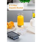 Mikasso 16015 2 Li Mini Bpa Içermez Yapışmaz Silikon Bas Çıkar Buz Kalıbı- Silikon Buz Kalıbı Buzluk Silikon