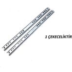 Mikasso 17MM 342 mm Uzunluk Teleskopik Ray Çekmece Kızağı Çekmece Rayı (17X34,2 Mm) Gri