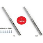 Mikasso 17MM Gömme Ince Teleskopik Bilyeli Dolap Çekmece Rayı 34,2cm Beyaz