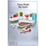 Mikasso 18 Bölmeli Elmas Model Buz Kalıbı Buzluk - Beyaz Plastik